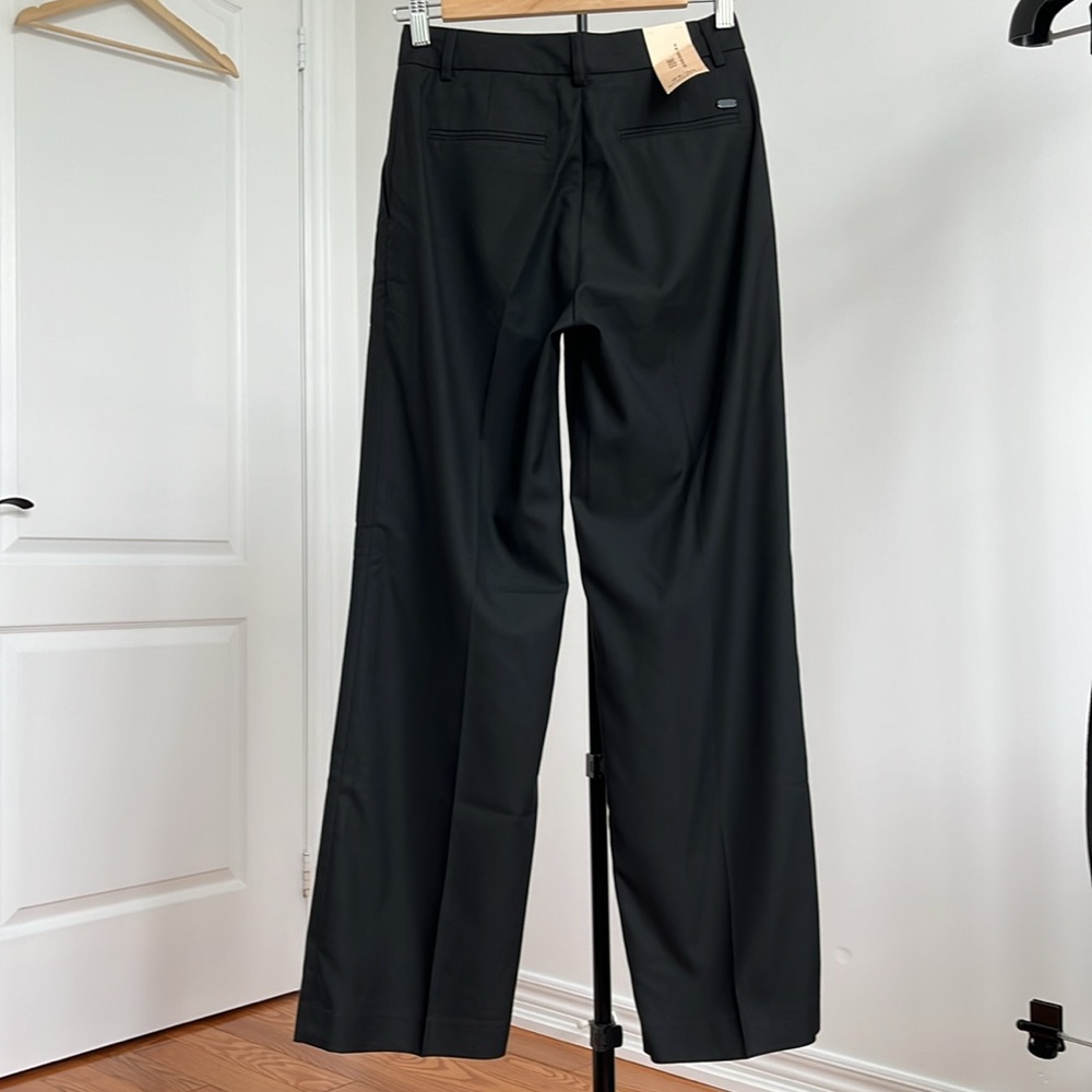 NWT Scotch & Soda Edie Black High Rise Wide Leg Pants 24/30 - Picture 2 of 11